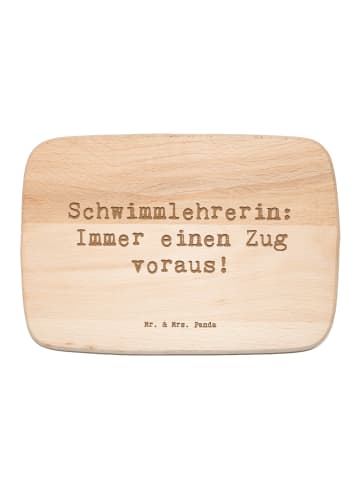 Mr. & Mrs. Panda Schneidebrett Spruch Schwimmlehrerin Zug voraus... in Transparent