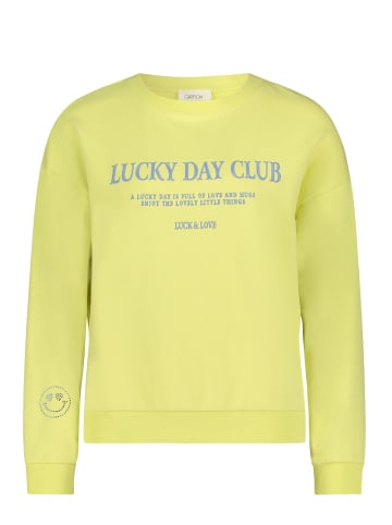 CARTOON Sweatshirt mit Rippbündchen in Patch Yellow/Blue