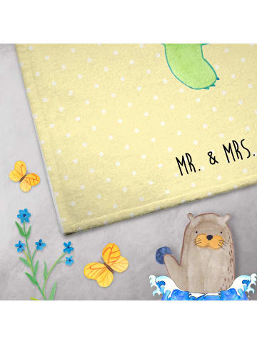 Mr. & Mrs. Panda Frotteehandtuch Schildkröte Pfeifen ohne Spruch in Gelb Pastell