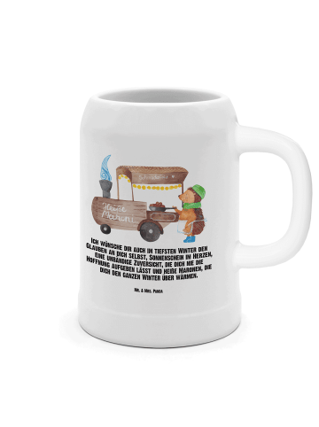 Mr. & Mrs. Panda Krug Igel Maronen mit Spruch in Weiß