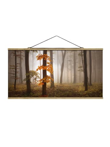 WALLART Stoffbild mit Posterleisten - Novemberwald in Braun