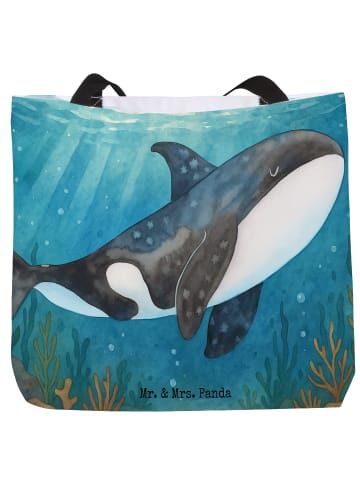 Mr. & Mrs. Panda Shopper Orca Design ohne Spruch in Weiß