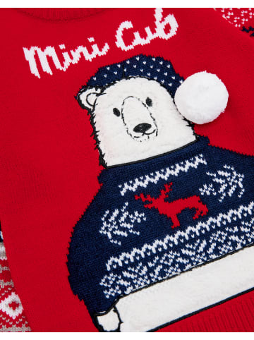 Threadboys Weihnachtspullover Bear in rot