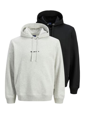 Jack & Jones Sweatshirt / Hoodie Norrebro in Schwarz / hellgrau
