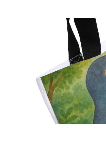 Mr. & Mrs. Panda Shopping Bag Pinguin Buch Design ohne Spruch in Weiß