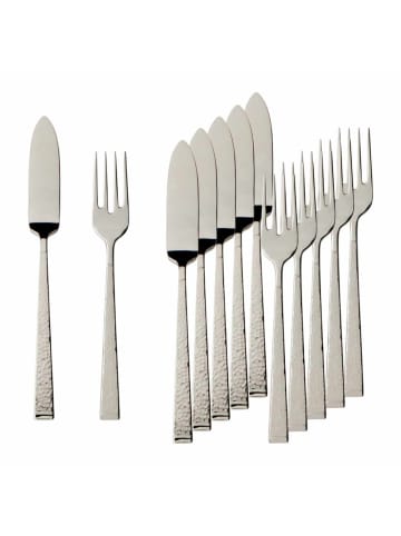 Villeroy & Boch 6er Set Fischbesteck Blacksmith in silber