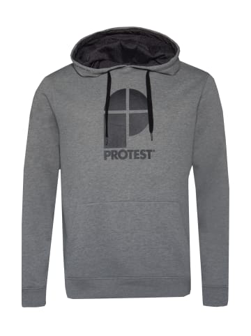 Protest " CLASSIC LOGO HOODY in Dark Grey Melee