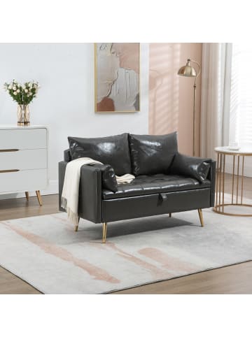 en.casa Sofa Sysmä in Grau (H)72cm (B)122cm (T)65cm