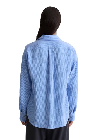 Marc O'Polo Streifenbluse relaxed in Mid blue offwhite stripe