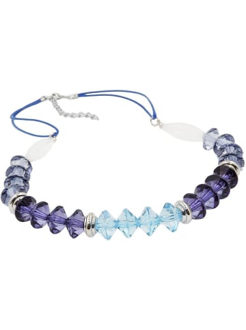 Gallay Perlenkette blau 45cm lang in blau