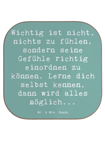 Mr. & Mrs. Panda Untersetzer Spruch Emotionen ausdrücken Weishei... in Meeresbrise