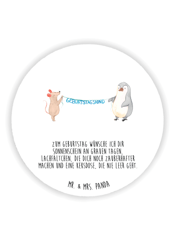 Mr. & Mrs. Panda magnet Maus Pinguin Geburtstag mit Spruch in Weiß