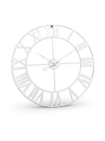 relaxdays Wanduhr in Weiß - Ø 60 cm