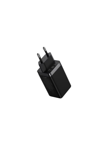 Wisam Baseus Schnell Wandladegerät 2xUSB-C + USB, 65W (schwarz)