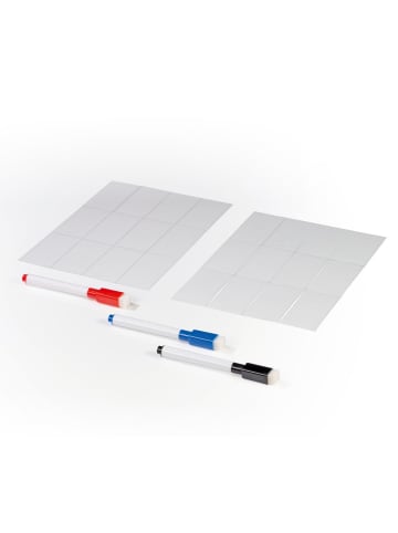 EASYmaxx Schreib-Set für Leuchtkasten schwarz/blau/rot 3 Stifte & 24 blanko Karten Bunt