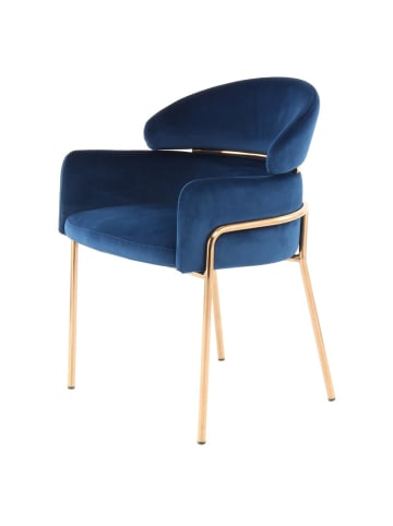 Kayoom Retro Stuhl Corey in blau - roségold