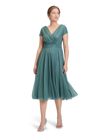Vera Mont Cocktailkleid im Glitzer-Look in Green/Grey