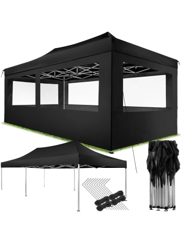 tectake Gartenzelt 6 x 3 m, inklusive Spannseile, Heringe und Tragetasche