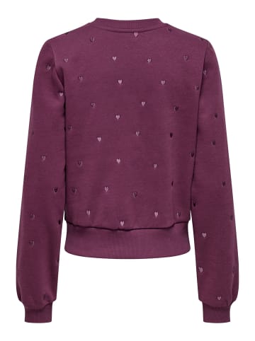 ONLY Sweatshirt in Mauve Wine