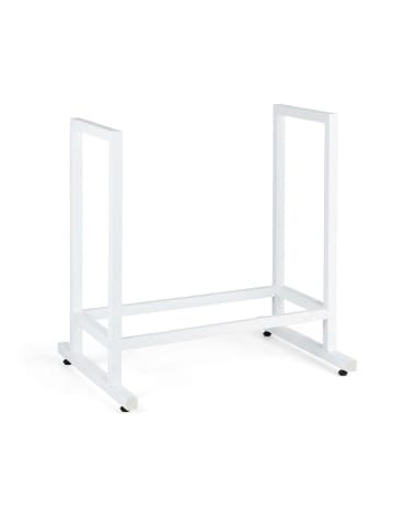 relaxdays Kaminholzregal in Weiß - (B)60 x (H)62 x (T)49 cm