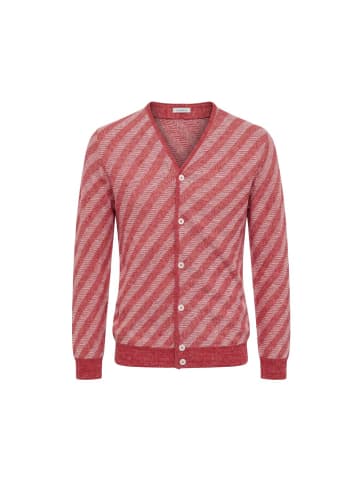 Malo Rot Leinen Herren Strickjacke