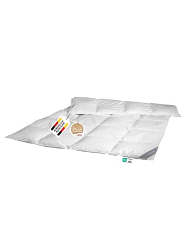 Spessarttraum Warme Ganzjahres-Gänsedaunendecke "Smaragd" in weiß