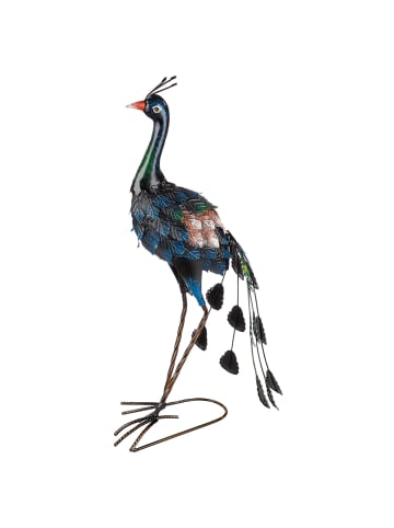 GILDE Figur "Pfau" in Blau/ Grün - H. 57 cm - B. 24 cm