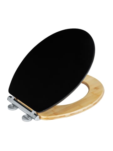 Wenko WC-Sitz Mod. Bambusa Black, WC-Sitz Bambusa Black in Schwarz