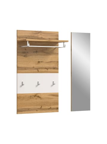 ebuy24 Garderobenmöbelset Jam (2-teilig) Weiß 90 x 27 cm
