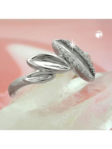 Gallay Ring 11mm mit Zirkonias glänzend rhodiniert Silber 925 Ringgröße 54 in silber
