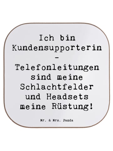 Mr. & Mrs. Panda Untersetzer Spruch Kundensupporterin Heldin mit... in Weiß