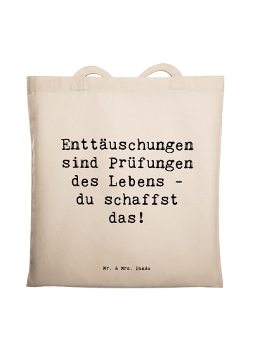 Mr. & Mrs. Panda Strandtasche Spruch Mit Enttäuschungen umgehen ... in Creme