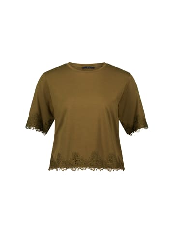 Zero  Shirt mit Spitzenbesatz in Dark Olive