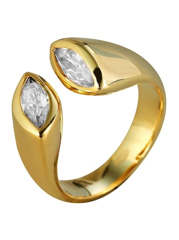 Adeliás Damen Edelstahl Ring Ringweite 52 in gold