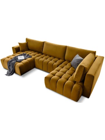 MF Design Bonita Recamiere Links in Senfgelb -  (L) 175 x (B) 350 x (H) 92 cm