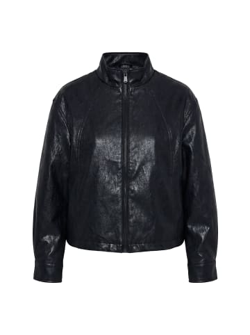 Ulla Popken Lederjacke in schwarz
