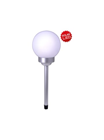näve LED Solarleuchte "BALL" in weiß - (L)15 cm x (B)15 cm x (H)51.5 cm