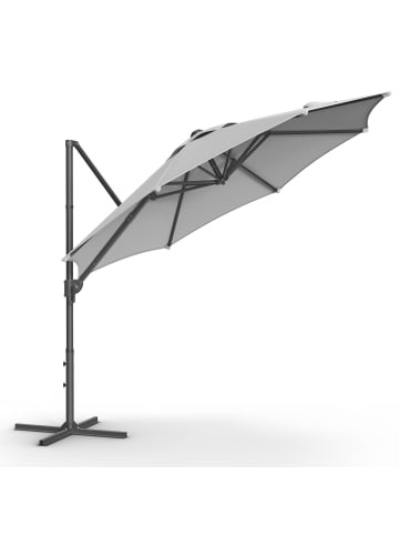 SONGMICS Sonnenschirm Sheld in Graphitgrau - (D)300 x (H)235 cm