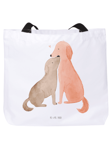 Mr. & Mrs. Panda Tote Bag Hunde Liebe ohne Spruch in Weiß