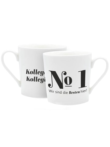 Geda Labels Tasse Kollege-No.1 in Weiß - 350 ml