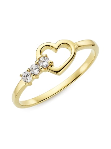 Aniston Fingerring in gelbgoldfarben-kristallweiß