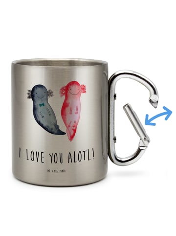 Mr. & Mrs. Panda Isolierbecher Axolotl Liebe mit Spruch in Silber
