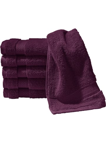 Erwin Müller Frottier Gästetuch 6er-Pack Friedrichshafen in aubergine