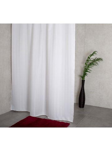 RIDDER Duschvorhang Textil Chic inkl. Ringe weiß 180x200 cm