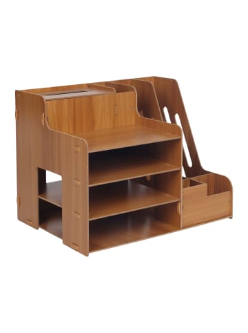 relaxdays Dokumentenablage in Dunkelbraun - (B)37 x (H)28 x (T)29 cm