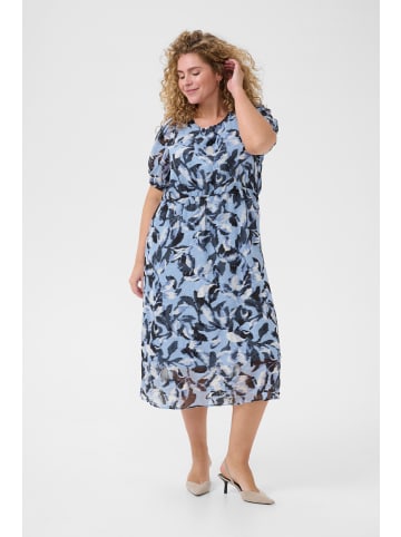 KAFFE curve Kleid KCelona Regular fit in Blue Flower Print