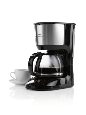 Barista Kaffeemaschine 1,25l 750W schwarz/silber mit LCD-Display Schwarz