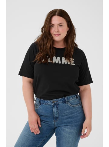 KAFFE curve T-shirt KCariana Loose fit in Black Deep