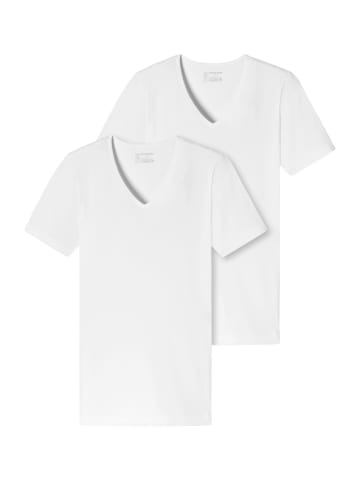 Schiesser Unterhemd / Shirt Kurzarm 95/5 Organic Cotton in Weiß