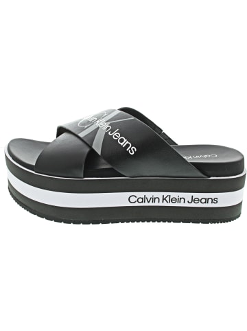Calvin Klein Flatform Sandal Crisscros Pantolette Schwarz